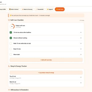 Single Parent Planner | Bill Organizer, Meal & Chore Manager (Offline HTML Tool) image 8