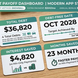 Debt Payoff Planner | Snowball vs Avalanche Calculator (Offline HTML App) image 4
