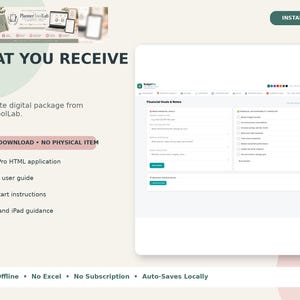 Personal Finance Dashboard, Budget Planner App, Offline HTML Tracker image 20