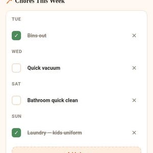 Single Parent Planner | Bill Organizer, Meal & Chore Manager (Offline HTML Tool) image 13