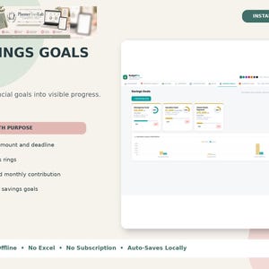 Personal Finance Dashboard, Budget Planner App, Offline HTML Tracker image 9
