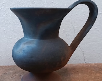 Phrygian Terracotta Drinking Vessel Replica | Ancient Gordion Pottery | Saj-Baked Clay Cup | Historical Decor