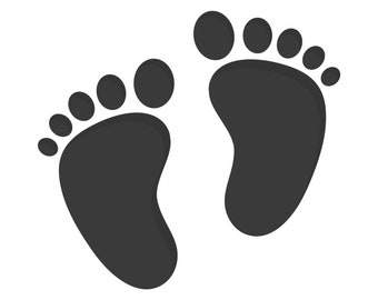 Baby Footprint, Baby Feet SVG, PNG, eps, dxf, jpg digital download - Instant Download