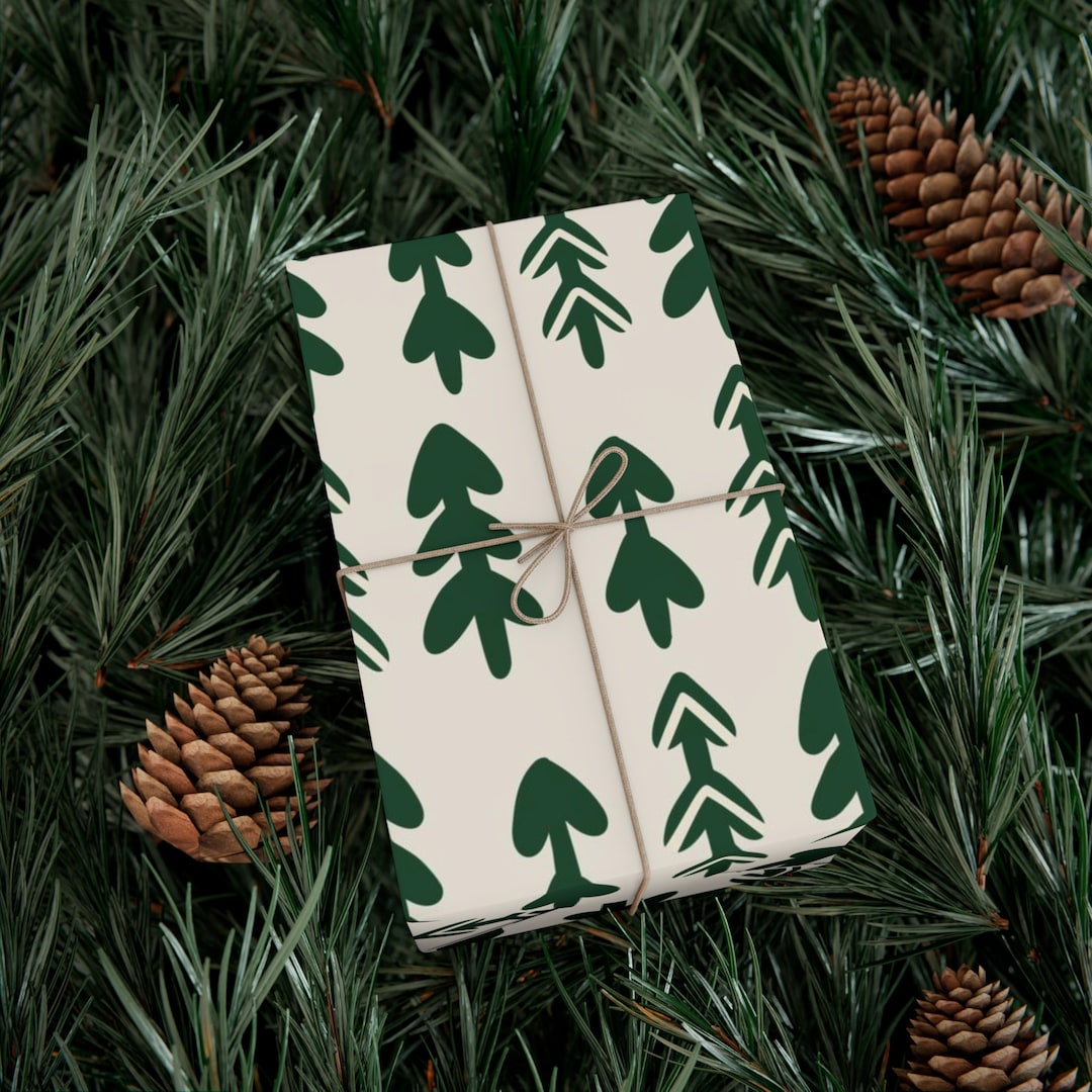 Merry Christmas Wrapping Paper Theme Christmas Gift Wrapping Paper Etsy