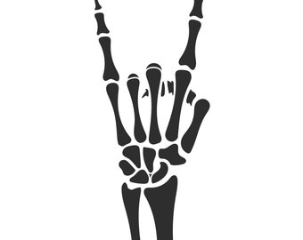 sign of the horns - Skeleton Hand Instant Download SVG, PNG, EPS, dxf, jpg digital download