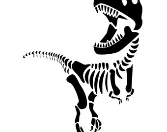 Skeleton Dinosaur - SVG, PNG, eps, dxf, jpg digital download - Instant Download