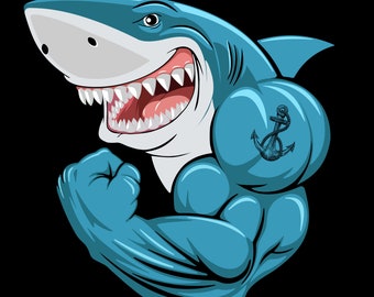 Shark - SVG, PNG, eps, dxf, jpg digital download - Instant Download