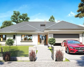 Modern Family House Plan 18m x 17m- Modern Floor Plans, 4 Bedroom 173 m2, w/ Loft, Bedroom