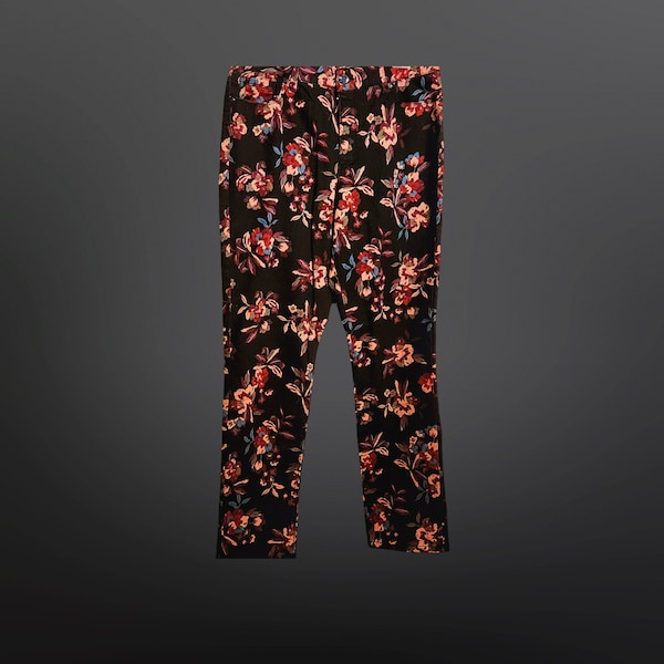 Womens Bandolino Denim Black Floral Modern Straight Leg Jeans Brand New S10