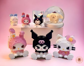 Adorable Sanrio Building Block Figure: Hello Kitty, Kuromi, Cinamoroll, Pochacco, My Melody, Pompompurin Toy Figure Gift For Sanrio Lovers