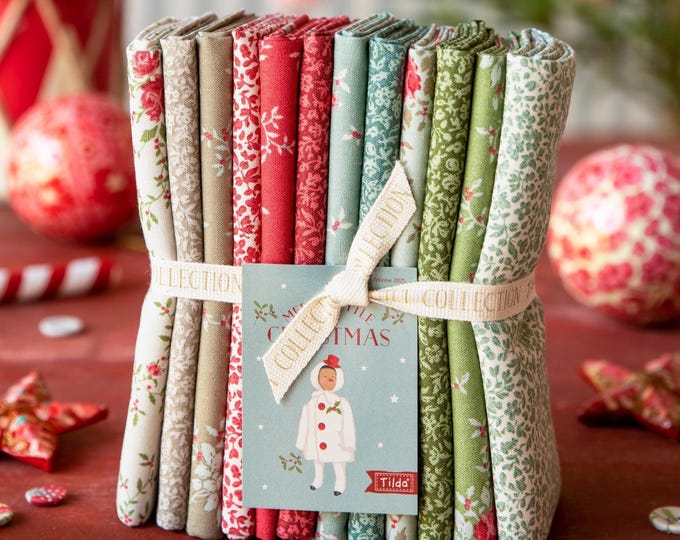 Tilda Merry Little Christmas Fat Quarter Bundle, 12 Piece Eve & Noel - Etsy