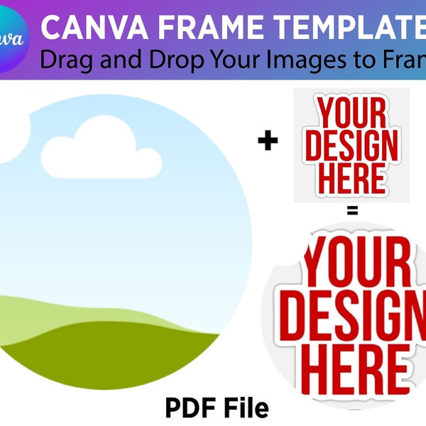 Car Coaster Canva Template Frame, Make your own Design, Easy Drag and Drop Car Sumblimation