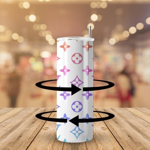 Animated 20oz Rotating Tumbler Mockup Canva Template Add Your Own Background andTumblerWrap zdjęcie 2