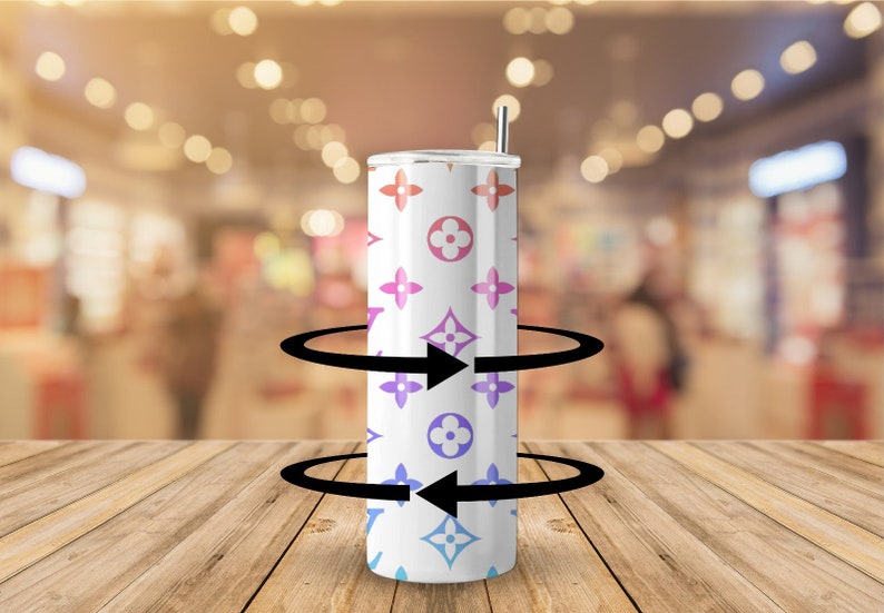 Animated 20oz Rotating Tumbler Mockup Canva Template Add Your Own Background andTumblerWrap zdjęcie 2
