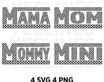 Checkered Mama Svg Mini Svg Mommy Svg Mom Svg Racing Mama Svg Png