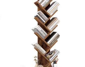 Tree Bookshelf Modern Floor Standing Bookcase for Bedroom Living Room