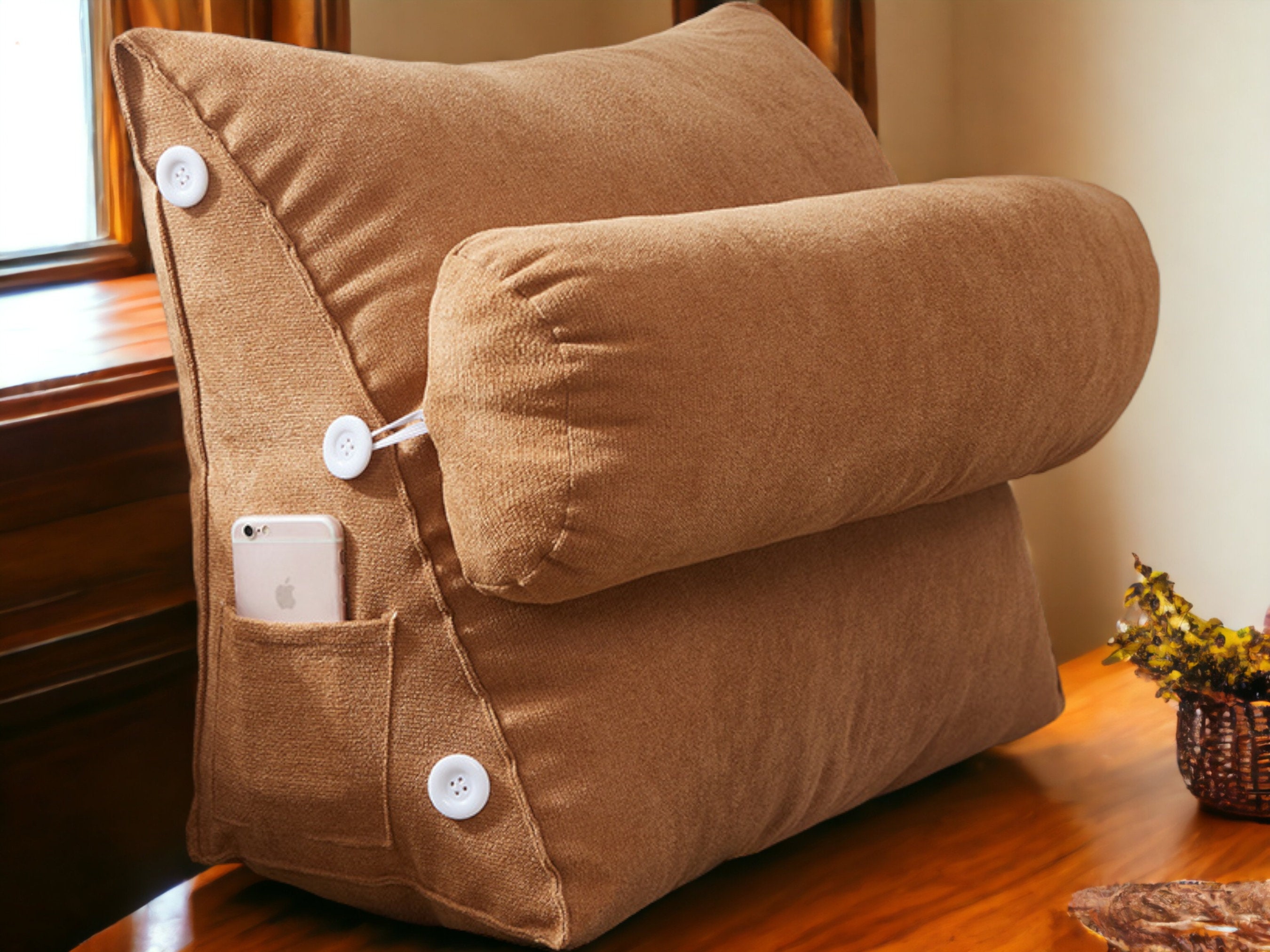 Plush Big Backrest Reading Rest Pillow Lumbar Support Chair Cushion Arms  Sofa Cushion Back Pillow Bed Sofa Pillow Pain Relief - AliExpress