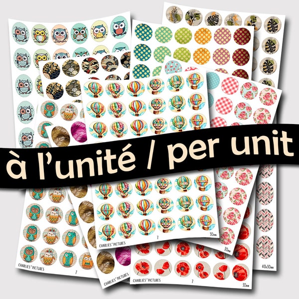 PLANCHE A l'UNITÉ : A choisir parmi la boutique + sélection de la dimension du cabochon