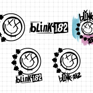 Blink 182 Svg, Blink 182 Png, Blink 182 shirt, Blink 182, Blink 182 patch, Blink 182 sticker, Blink 182 Smile Spray-paint Logo,Png Cut Files