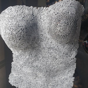 Female bust with metallic effect