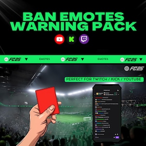 EA FC 25 Ban Emotes Fußballkarten, perfekt für Twitch, YouTube und Kick, sofortiger Download.