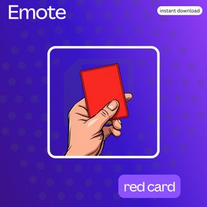 Tarjeta de gesto Red Twitch - Advertencia para Stream Chat - Descarga instantánea