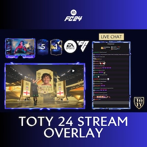 TOTY pack EA sports FC 24 theme for streaming on Twitch - Fr-Uk-De - complete package for stream - fifa 24