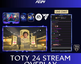 TOTY pack EA sports FC 24 theme for streaming on Twitch - Fr-Uk-De - complete package for stream - fifa 24