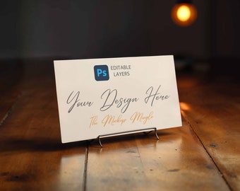 Place Card Mockup, White Name Card Mockup Business Card Mockup 3.5x2" Wedding Table Card Name Card Mockup