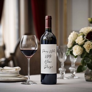 Wine Bottle Label Mock up | Wine Label Mockup | Editable Wine bottle Mockup | Blank Wine Label Mockup