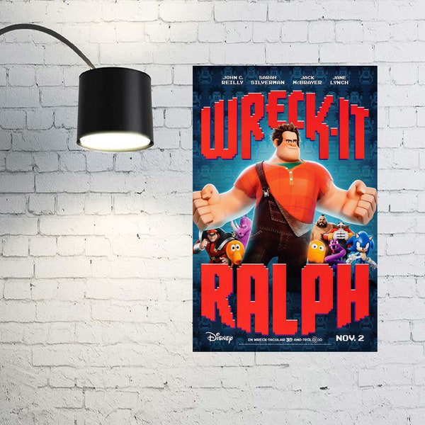 Wreck It Ralph Movie Poster 2023 Film - Room Decor Wall Art - Poster Gift For Him/Her