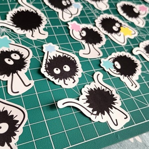 Spirited Away Soot Sprite Stickers, Susuwatari Sprinkles Sticker Set Studio Ghibli