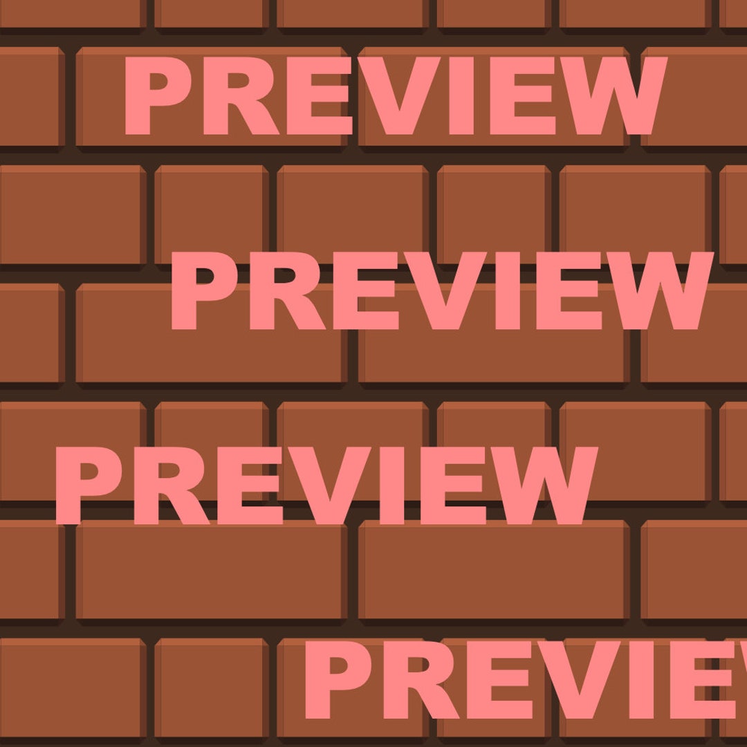 Super Mario Bros Bricks Wall Print Photo Wallpaper Vector PDF Etsy