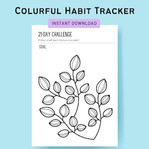 21-Day Habit Tracker | Visual Goal Tracker | Motivational & Fun
