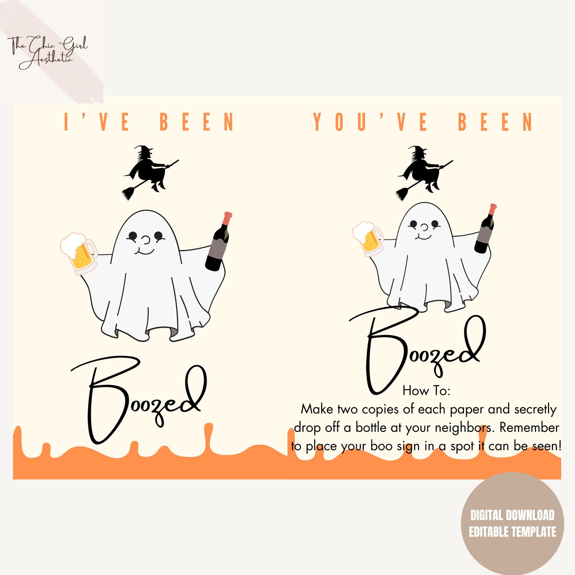 You've Been Boozed Editable Printable, We've Been Boozed Kit, Boozy ...
