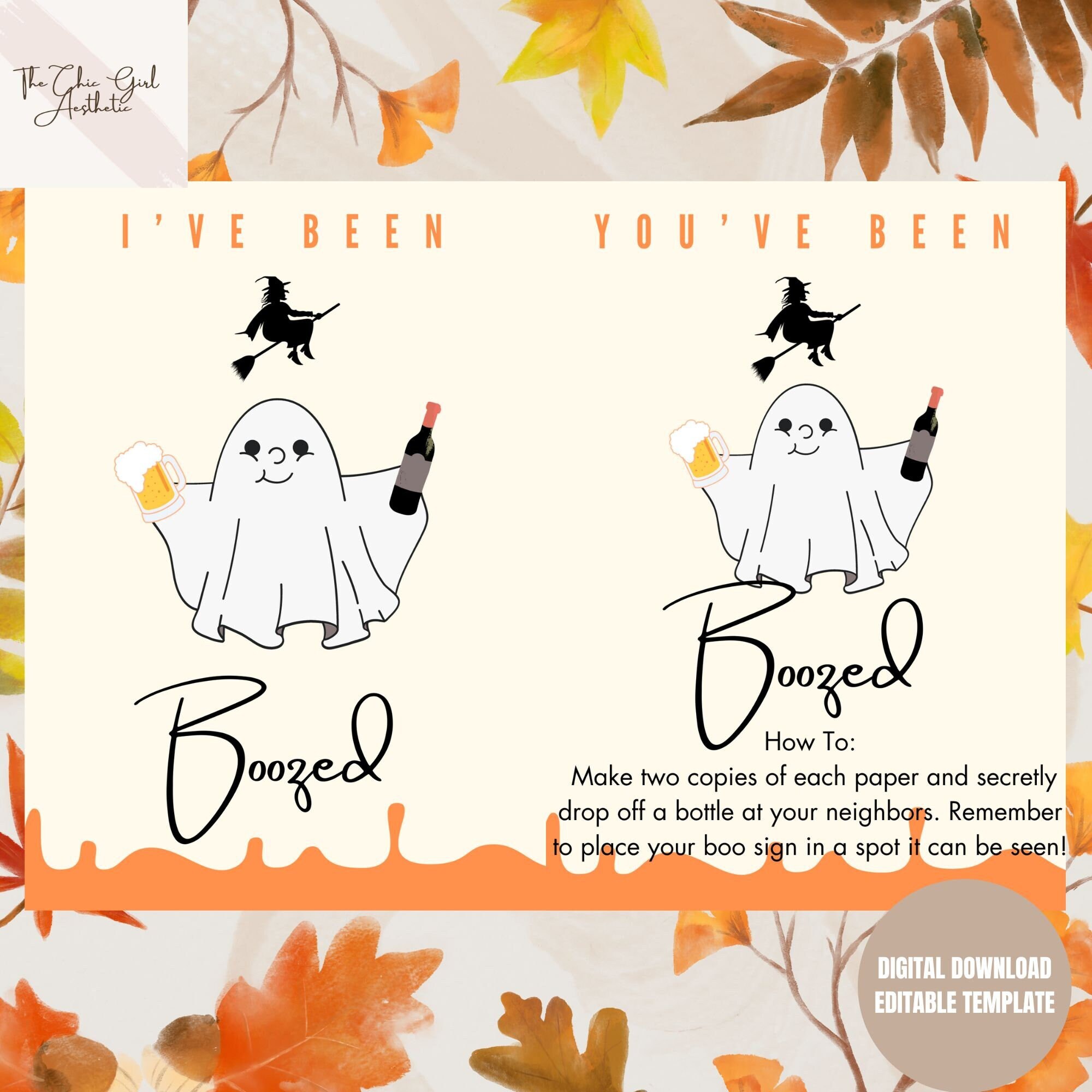 You've Been Boozed Editable Printable, We've Been Boozed Kit, Boozy ...