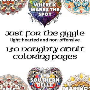 The naughty Coloring Book, Adult Colouring book, Just for the giggle