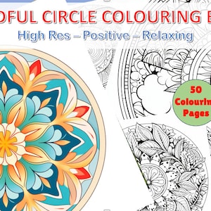 50 Mindful Grayscale Circles Coloring Pages - Adult Coloring Pages, Beautiful Fall Printable Coloring Pages, Mindful, Relaxing, Positive