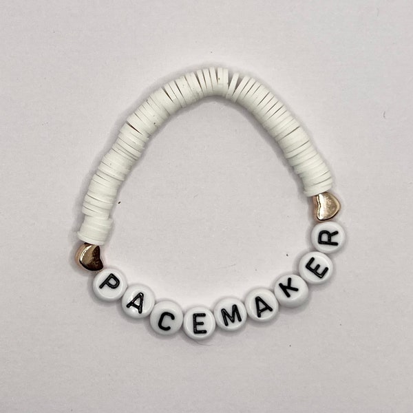 White Pacemaker Medical I.D. Bracelet