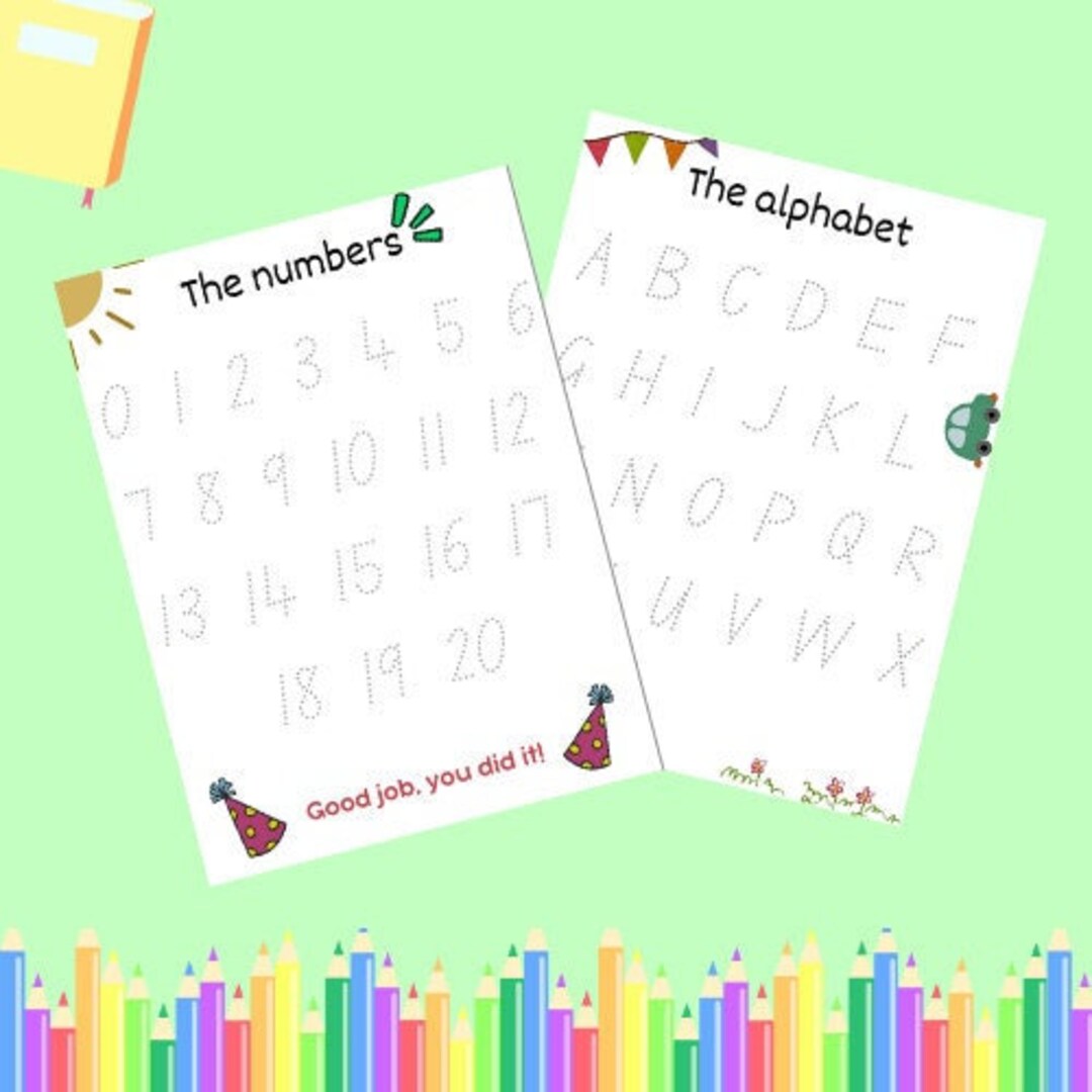 The Alphabet and Numbers, Instant Download, Teaching From Home ...