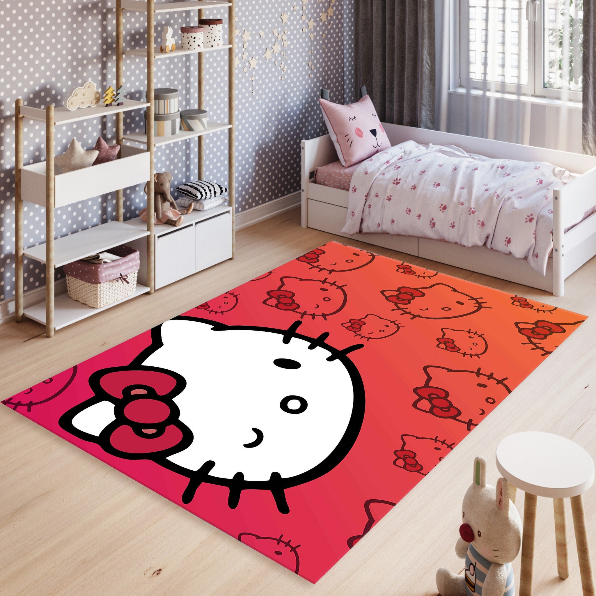Hello Kitty Rug, Hello Kitty Decor sold by Primate Chewbacca | SKU ...