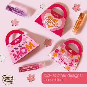 DIY Mother’s Day Printable Lip Balm Purse Gift Bag - Chapstick Holder - Lipstick Box - Template pdf | INSTANT DOWNLOAD