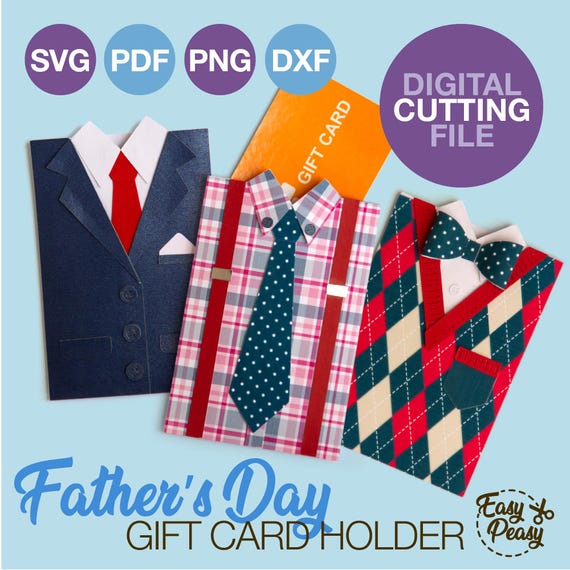 DIY Father's Day SVG Gift Card Holder Digital Download Money Holder Gift Card Holder For Dad Birthday SVG File For Cricut