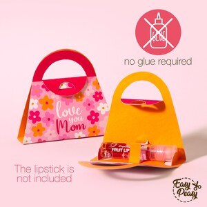 DIY Mother’s Day Printable Lip Balm Purse Gift Bag - Chapstick Holder - Lipstick Box - Template pdf | INSTANT DOWNLOAD