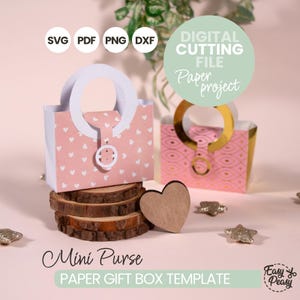 Minibolso fácil de hacer en SVG para Cricut / Plantilla para guardar dulces del Día de la Madre / Bolsa de regalo para amigas / Manualidad rápida para principiantes