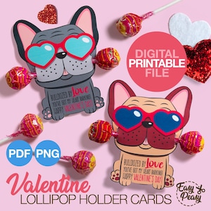 DIY Valentine Sucker Halter Druckbare Valentinstag Karten Für Kinder Lollipop Halter Valentinstag Klassenzimmer Austausch Valentinstag Karten
