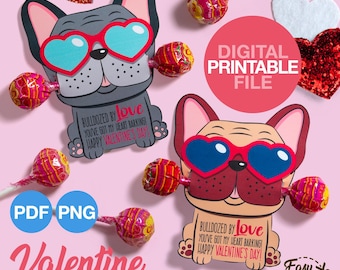 Porta lecca-lecca fai da te per San Valentino, biglietti di San Valentino stampabili per bambini, porta lecca-lecca per San Valentino, biglietti di San Valentino per scambi in classe