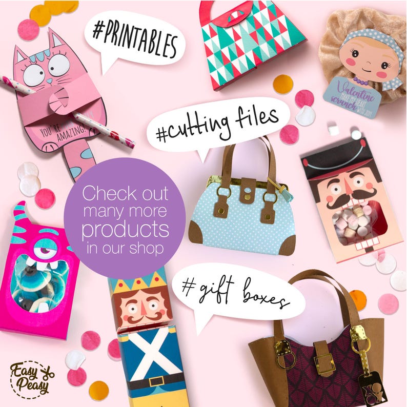 Gift card holder shaped like a wrapped present; digital cutting files SVG, PDF, PNG, DXF; paper project with bow; fits standard gift cards; ideal for Christmas or birthday; for Cricut and Silhouette; 300 DPI; includes tutorial and commercial license