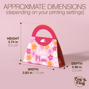 DIY Mother’s Day Printable Lip Balm Purse Gift Bag - Chapstick Holder - Lipstick Box - Template pdf | INSTANT DOWNLOAD