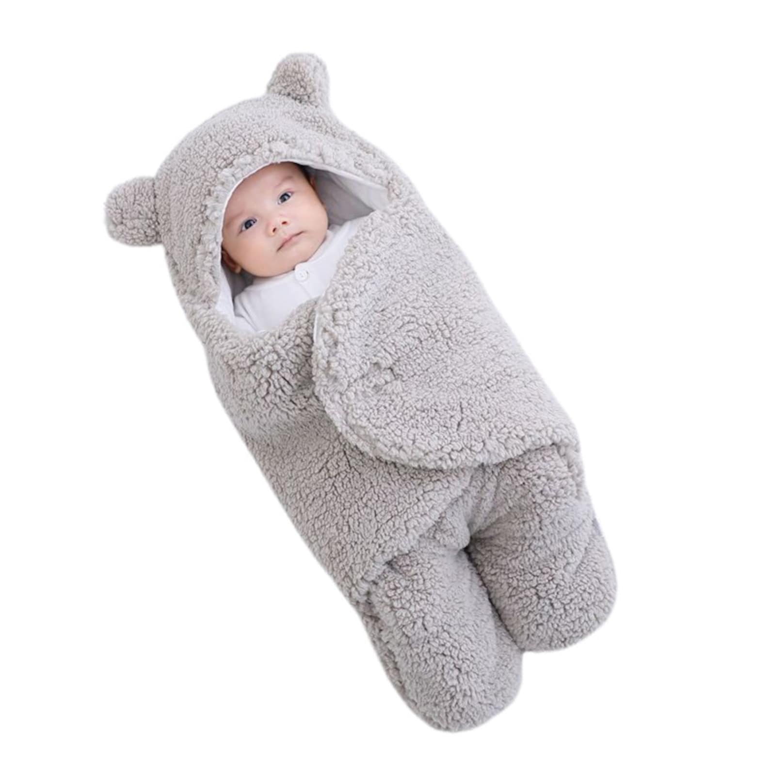 New Baby Bear Fleece Swaddle Supersoft Baby Winter Sleeping Bag Sack